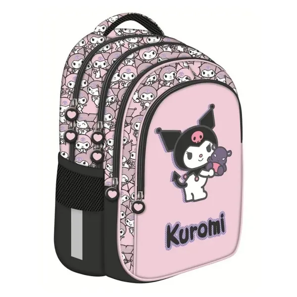 Ghiozdan scoala pentru fete St. Majewski Kuromi Pink, 4 compartimente, 40x28x18 cm