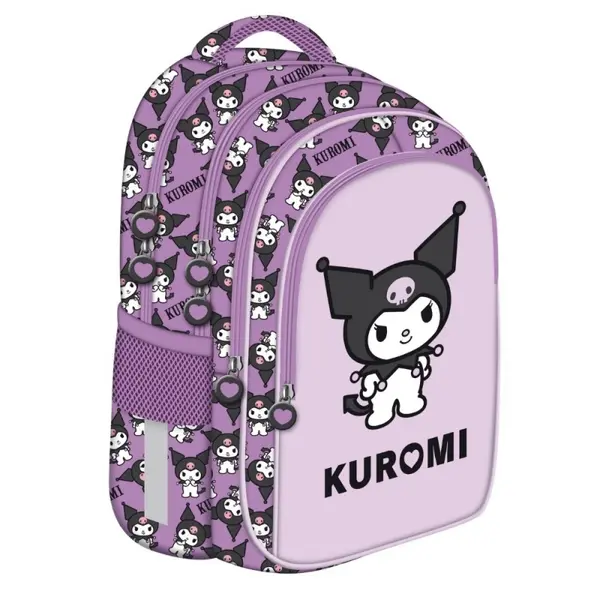 Ghiozdan scoala pentru fete St. Majewski Kuromi Violet, 4 compartimente, 40x28x18 cm