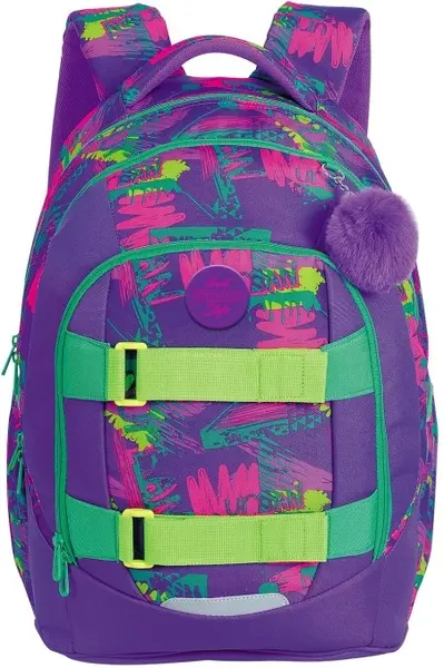 Ghiozdan școlar anatomic S. Cool Urban - Purple Mood, Cu 2 compartimente