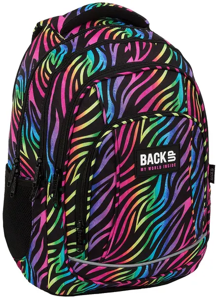 Ghiozdan școlar Back Up A - Zebra, cu 4 compartimente