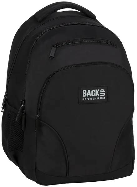 Ghiozdan școlar Back Up W - Black, cu 3 compartimente