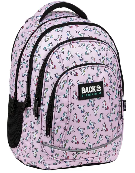 Ghiozdan scolar BackUp A 70 Pink Unicorn