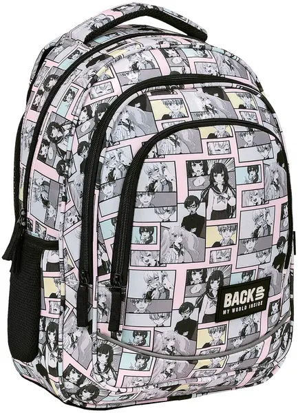 Ghiozdan școlar BackUp X - Pastel Manga, cu 3 compartimente