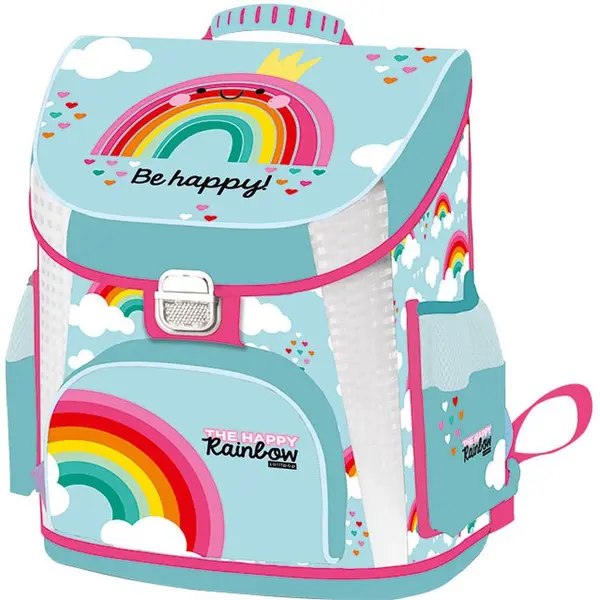 Ghiozdan școlar ergonomic Lizzy Card Happy Rainbow - Premium