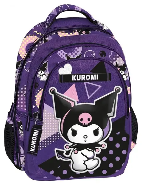 Ghiozdan școlar Graffiti Kuromi - Popart, cu 2 compartimente