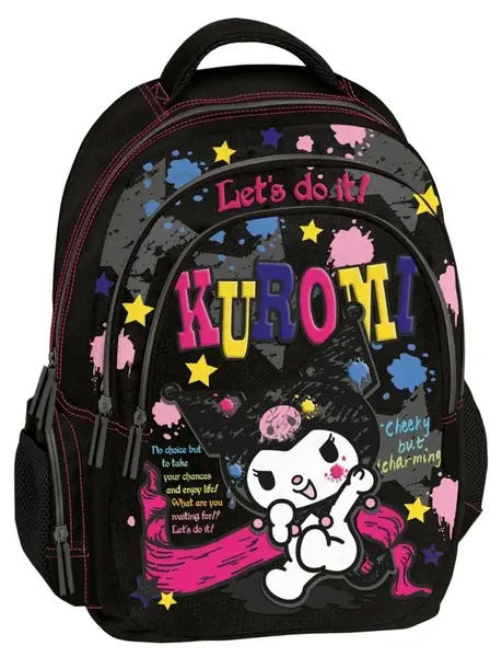Ghiozdan școlar Graffiti Kuromi - Sketchy, cu 2 compartimente