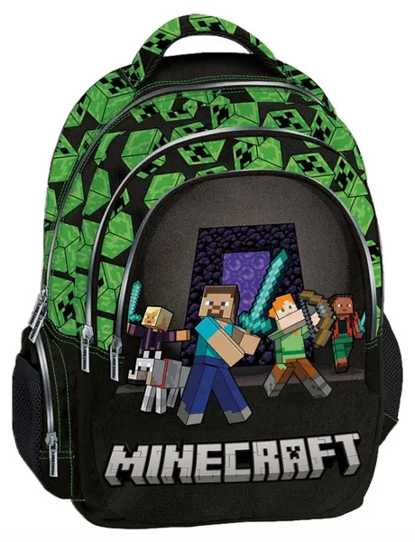 Ghiozdan scolar Graffiti Minecraft - Squad, cu 2 compartimente