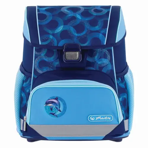 Ghiozdan scolar Herlitz Loop, motiv Dolphin Ride, ergonomic, 37x31x22cm, 870g