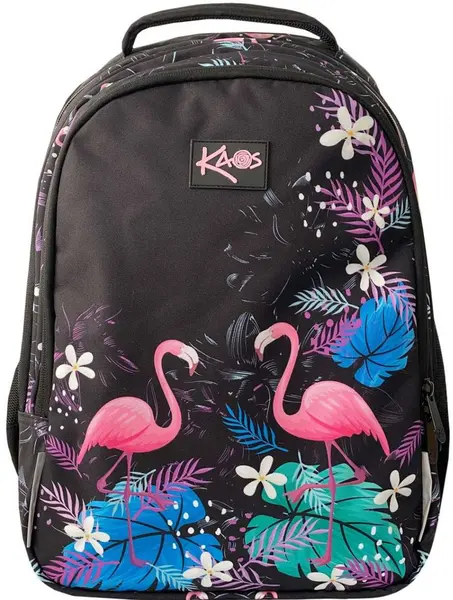 Ghiozdan școlar Kaos 2 în 1 - Tropic, cu 4 compartimente