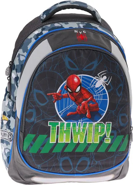 Ghiozdan școlar Play Spider-Man - Maxx Thwip, cu 3 compartimente