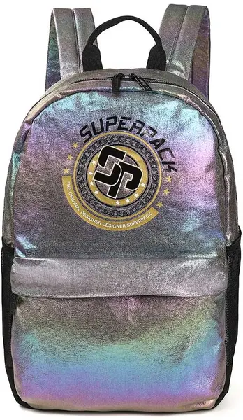 Ghiozdan școlar școlar S. Cool Super Pack - Metalic, cu 1 compartiment