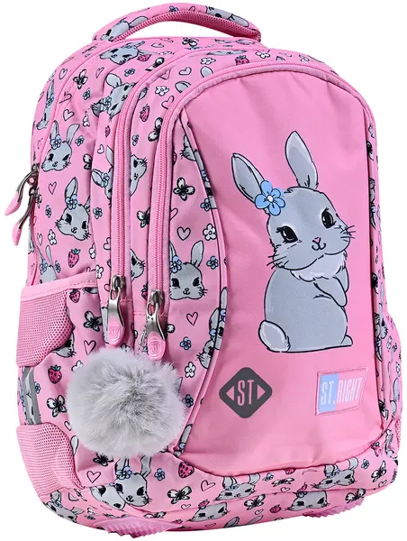 Ghiozdan școlar St. Right Cute Rabbit - Cu 3 compartimente