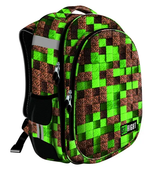Ghiozdan școlar St. Right Pixels - 1 compartiment