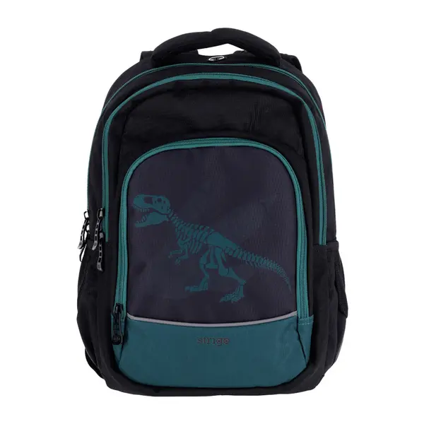 Ghiozdan Strigo Misty+ Black Dinosaur, 24L, 39 27 18 cm