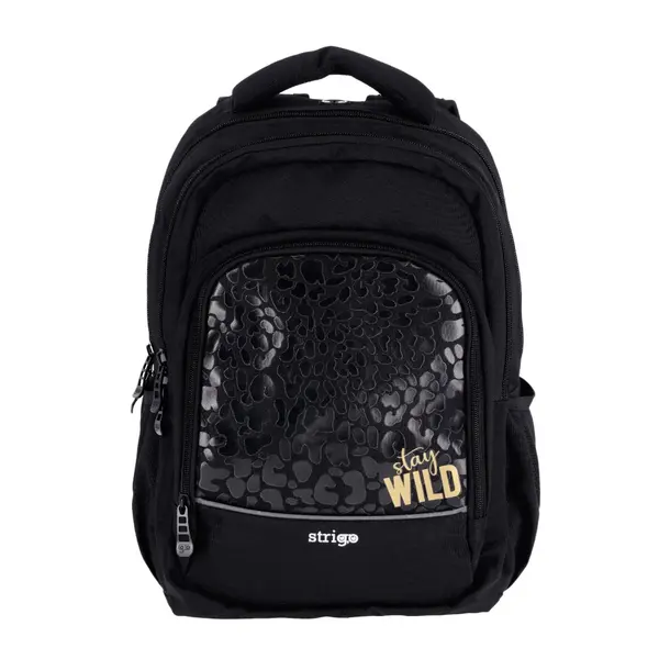 Ghiozdan Strigo Misty+ Black Wild, 24L, 39A 27A 18 cm