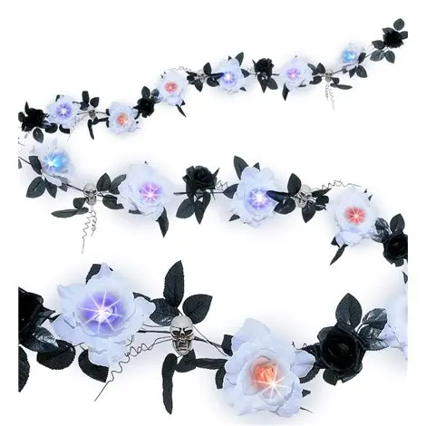 Ghirlanda flori halloween luminoasa