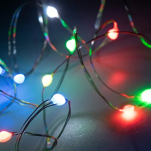 Ghirlanda microled rgb cu telecomanda, lungime 10 m, usb, 12 efecte luminoase, timer