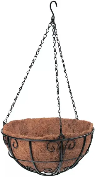 Ghiveci cu decorațiuni Palisad - 690108, 30 cm, cu coș de coccoș
