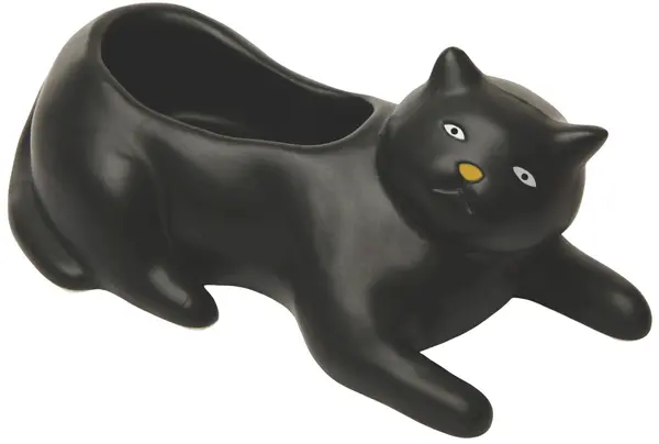 Ghiveci de flori Kikkerland - Pisoi, negru