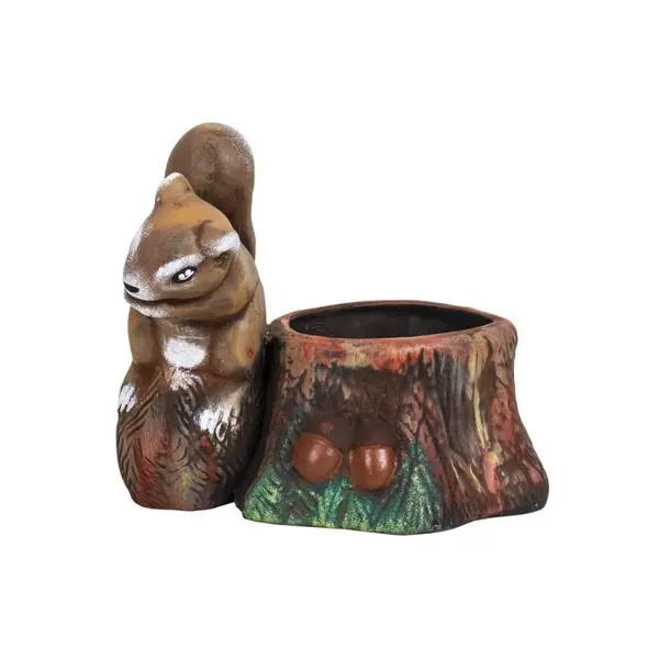 Ghiveci Model Veverita, Ceramica, Lungime 23 cm