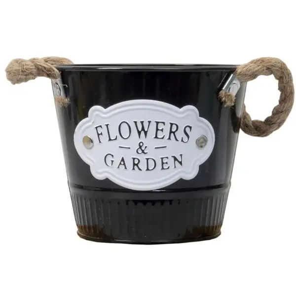 Ghiveci pentru Buchete, Model Galetusa, 14 x 12 cm, Negru
