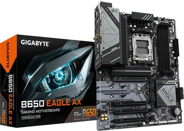 GIGABYTE B650 EAGLE AX - AM5, ATX, 4 DDR5, PCIe 5.0 M.2, HDMI, DP, Wi Fi, USB C