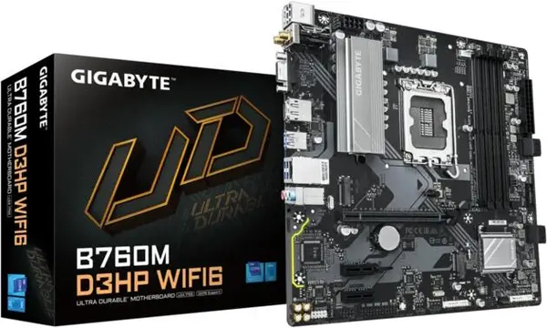 Gigabyte B760M D3HP WIFI6 - Placa de baza mATX, LGA1700, DDR5, Wi Fi 6, 2 M.2 PCIe 4.0