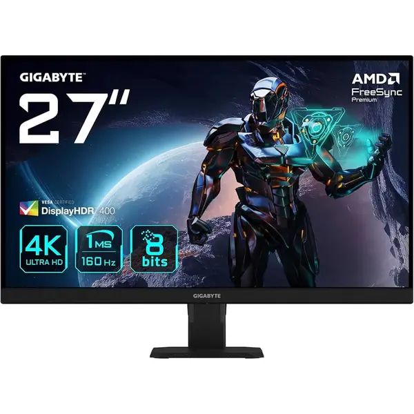Gigabyte Monitor Gaming IPS LED Gigabyte 27 GS27U, UHD (3840 x 2160), HDMI, DisplayPort, 160 Hz, 1 ms, Negru