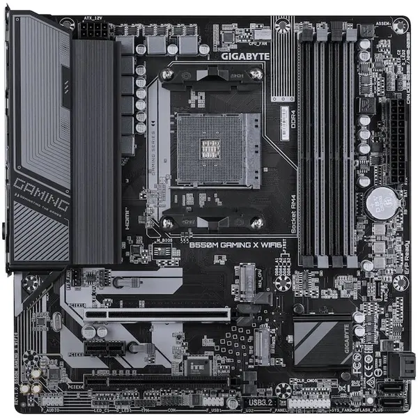 Gigabyte Placa de Baza GIGABYTE B550M GAMING X WIFI6, AM4, 4x DDR4, mATX