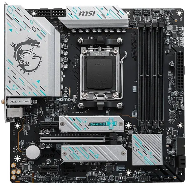 Gigabyte Placa de baza Gigabyte B650M GAMING PLUS, WiFi, Socket AM5, DDR5, Bluetooth 5.3, Micro ATX