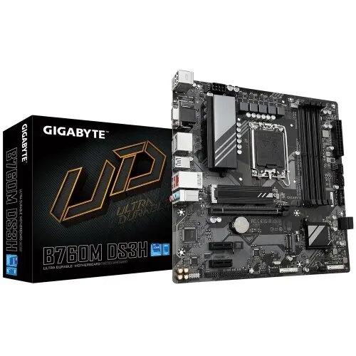 Gigabyte Placa de baza Gigabyte B760M DS3H, Intel B760, Socket 1700, mATX