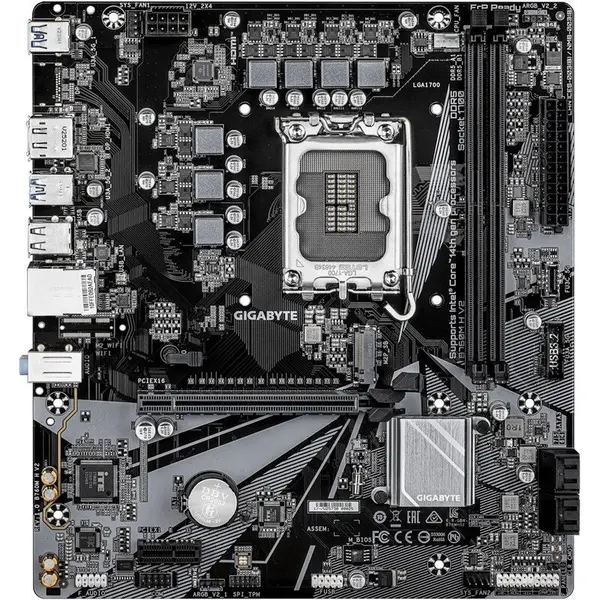 Gigabyte Placa de baza Gigabyte B760M H V2, Intel B760, DDR5, Socket 1700, Interfata PCI Express x16 4.0, mATX
