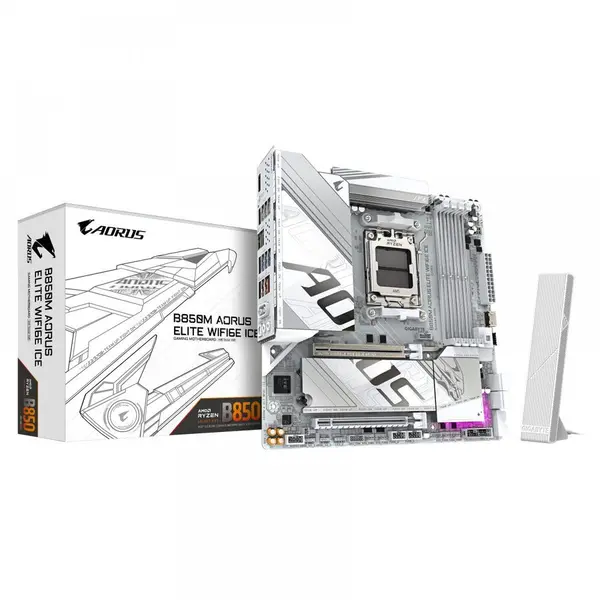 Gigabyte Placa de baza GIGABYTE B850M AORUS ELITE WIFI6E ICE