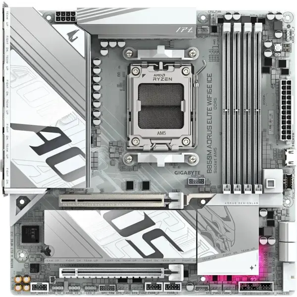 Gigabyte Placa de Baza GIGABYTE B850M AORUS ELITE WIFI6E ICE AM5