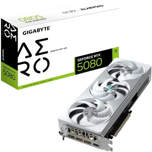 Gigabyte Placa video GeForce RTX™ 5080 AERO OC SFF, 16GB GDDR7, 256-bit