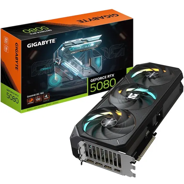 Gigabyte Placa video GeForce RTX™ 5080 GAMING OC, 16GB GDDR7, 256-bit