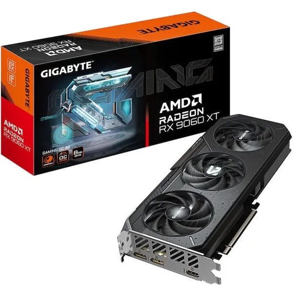 Gigabyte Placa video Gigabyte AMD Radeon RX 9060 XT GAMING 8GB, GDDR6, 128 bit, PCI-E 5.0, HDMI, Display Port