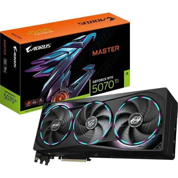 Gigabyte Placa video GIGABYTE AORUS GeForce RTX 5070 Ti MASTER 16G, 16GB GDDR7, 256bit