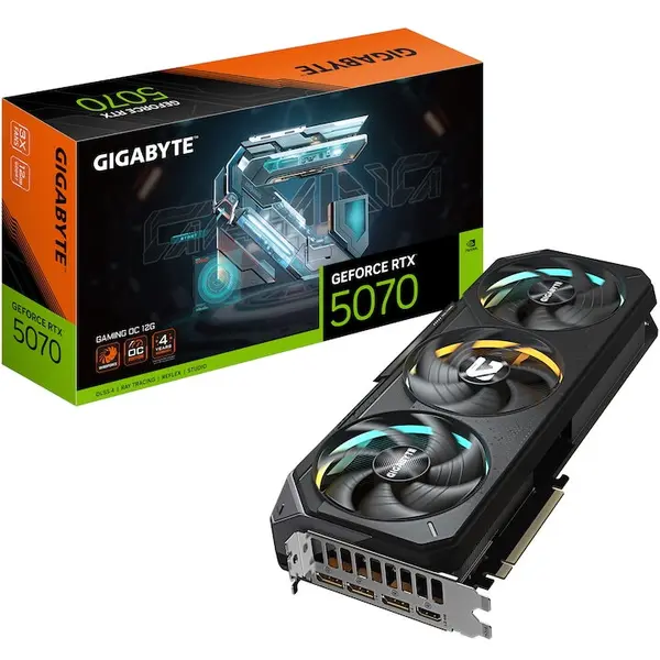 Gigabyte Placa video GIGABYTE GeForce RTX™ 5070 GAMING OC, 12GB GDDR7, 192-bit