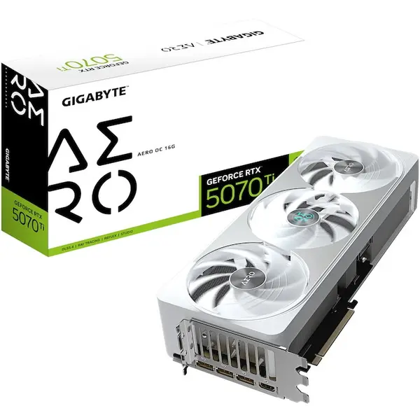 Gigabyte Placa video GIGABYTE GeForce RTX™ 5070 Ti AERO OC, 16GB GDDR7, 256-bit