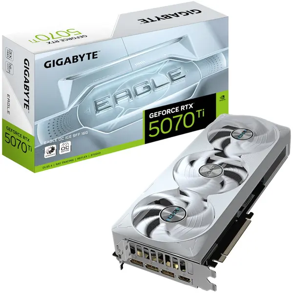 Gigabyte Placa video GIGABYTE GeForce RTX 5070 Ti EAGLE OC ICE SFF, 16 GB, GDDR7, 256bit