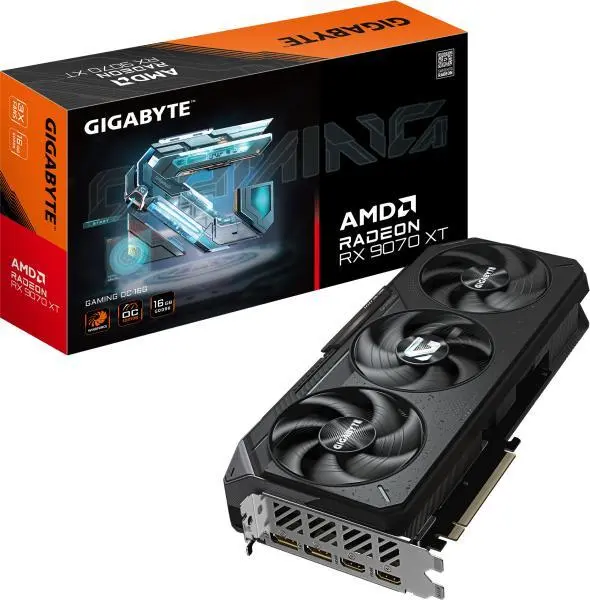 GIGABYTE Radeon RX 9070 XT GAMING OC 16GB GDDR6 2xDP 2xHDMI