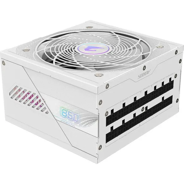 Gigabyte Sursa alimentare Gigabyte Aorus Elite, 850 W, 80 Plus Platinum, 20+4 Pin ATX, Full Modulara, Active PFC, Alb