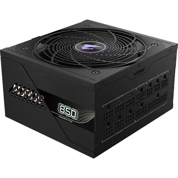 Gigabyte Sursa alimentare Gigabyte Aorus Elite, 850 W, 80 Plus Platinum, 20+4 Pin ATX, Full Modulara, Active PFC, Negru