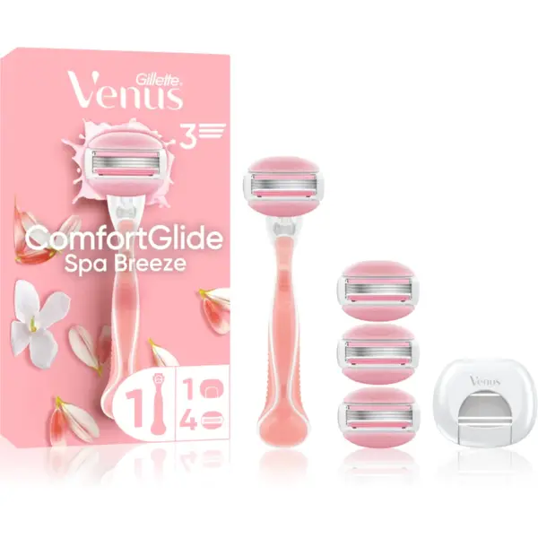 Gillette Venus ComfortGlide Spa Breeze Aparat de ras pentru femei + lame de rezervă 4 buc