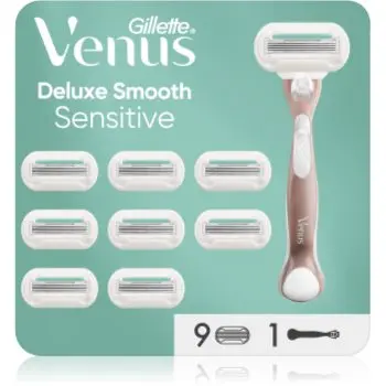 Gillette Venus Deluxe Smooth Sensitive Aparat de ras + rezervă lame