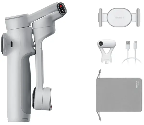 Gimbal pentru smartphone Insta360 - Flow 2 Pro AI Tracker Bundle, Stone Gray - Flow238