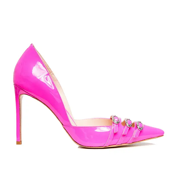 Gina Stiletto Piele Lacuita, Fucsia - Premium Collection - 35 / 10 cm