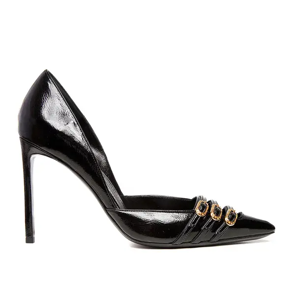 Gina Stiletto Piele Lacuita, Negru - Premium Collection - 37 / 10 cm