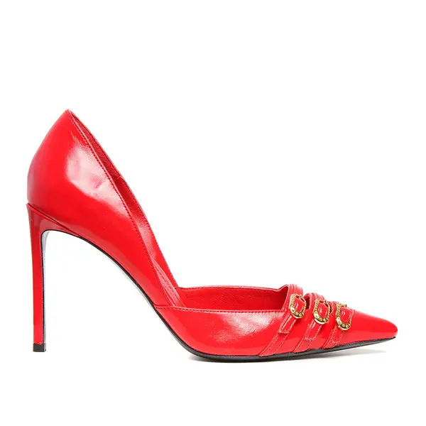 Gina Stiletto Piele Lacuita, Rosii - Premium Collection - 41 / 10 cm